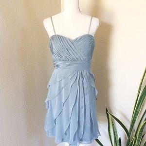 ADRIANNA PAPELL 💍 SLEEVELESS BLUE/GRAY GOWN SZ 6